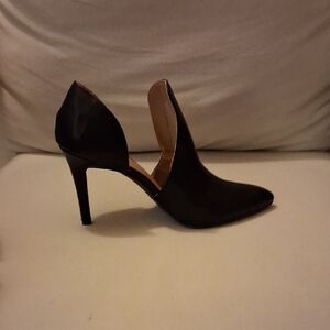 Christian Siriano Black D'Orsay Pointed Toe High Heel
